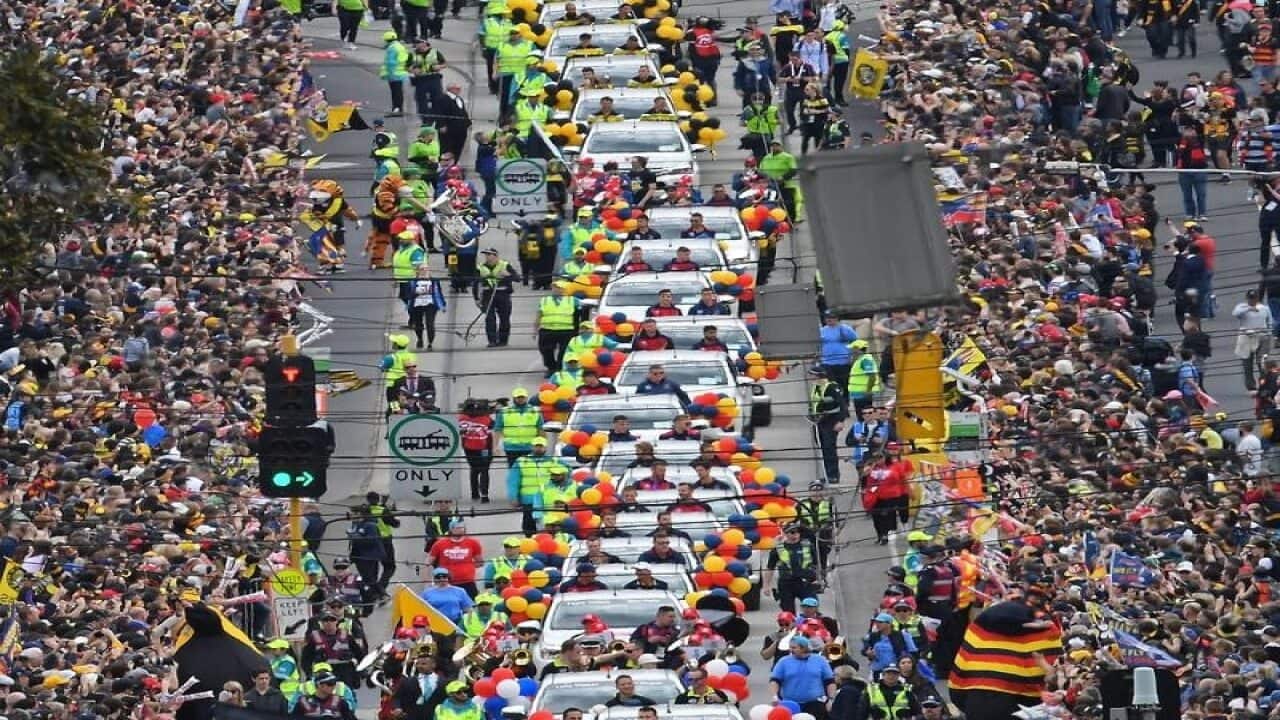 The 2017 AFL Grand Final parade.