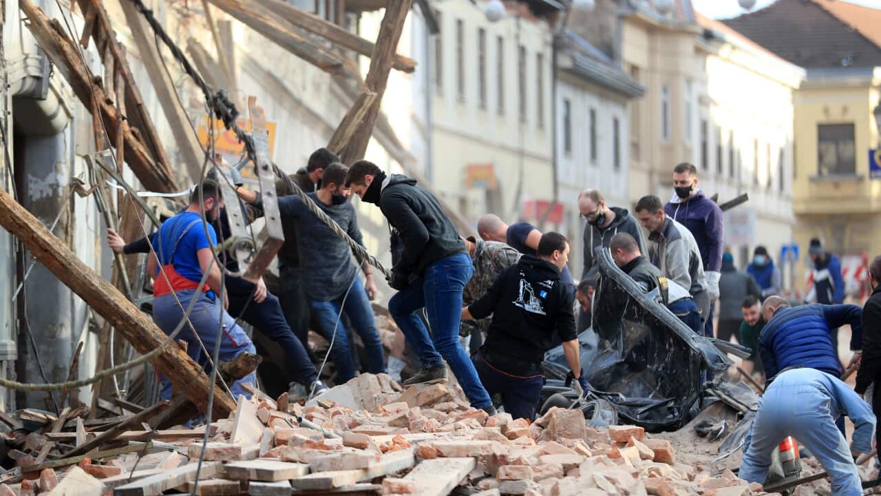 A strong 6.4 magnitude quake has rocked central Croatia.
