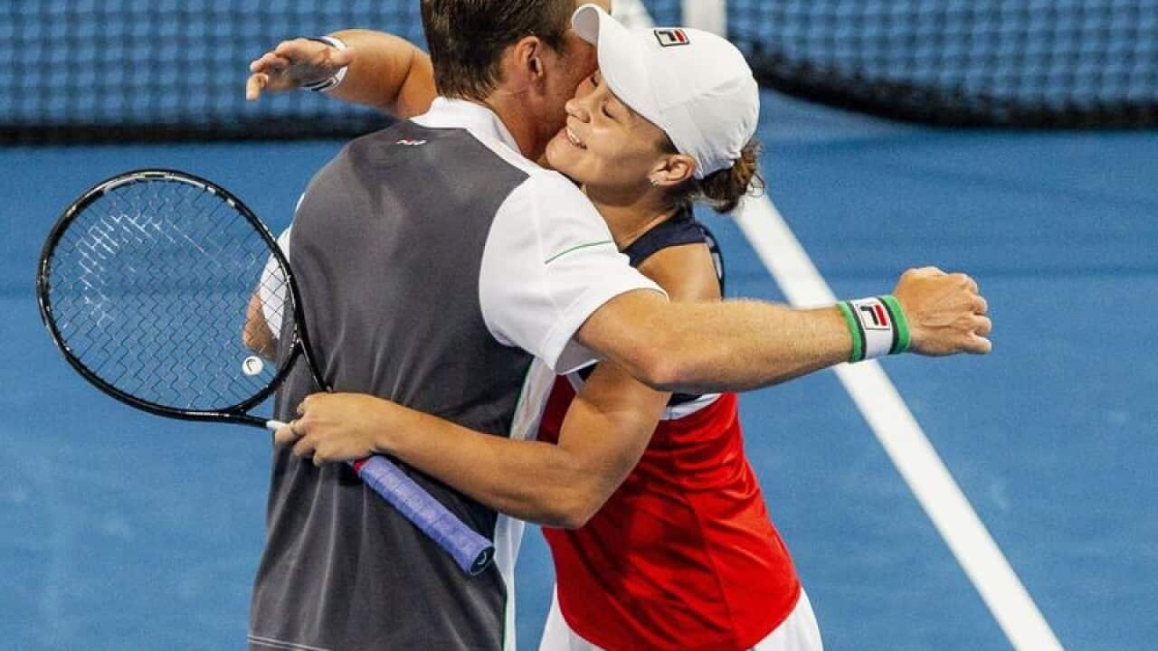 Australian aces Matthew Eden with Ashleigh Barty