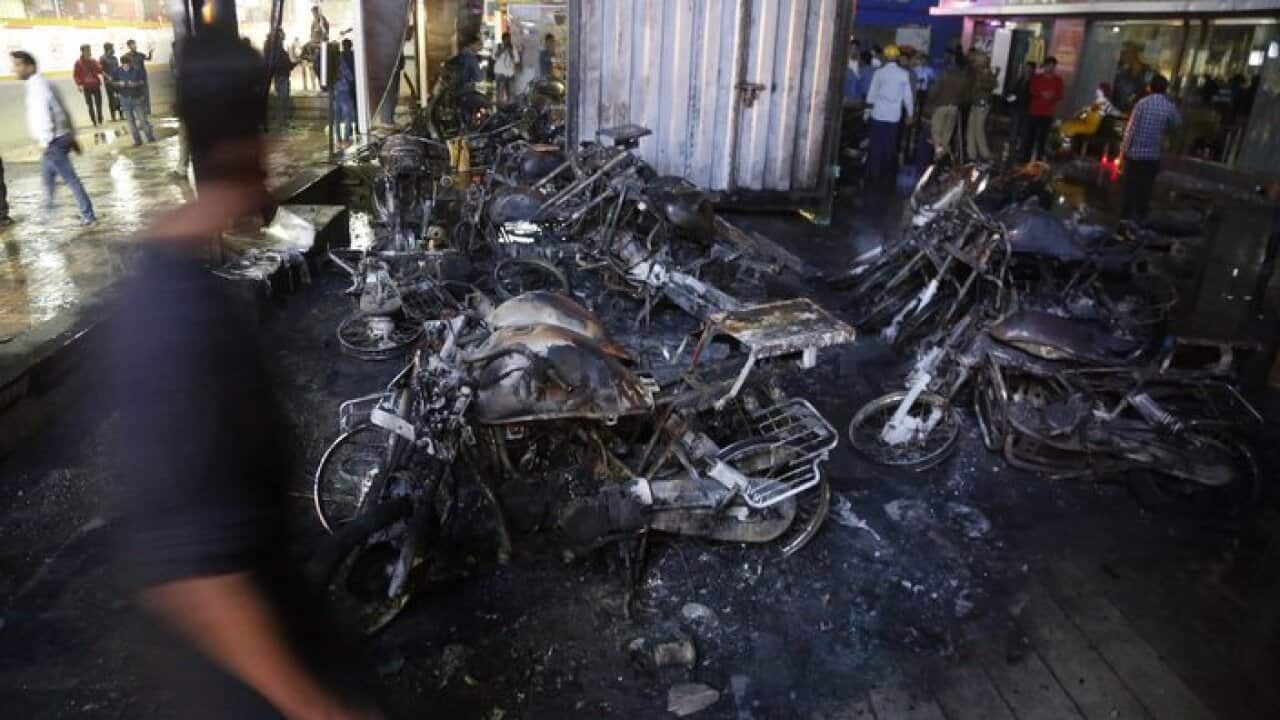 Vehicles set on fire to protest against the release of Bollywood film "Padmavat"