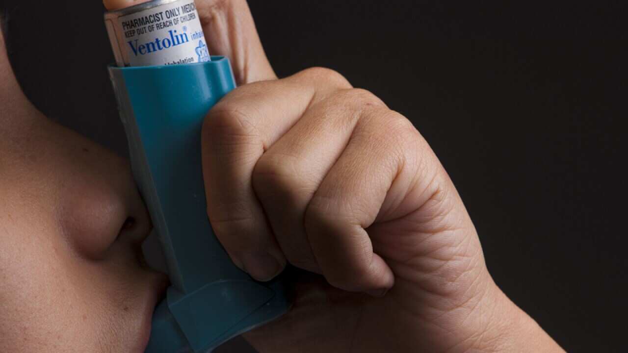 An asthma inhaler