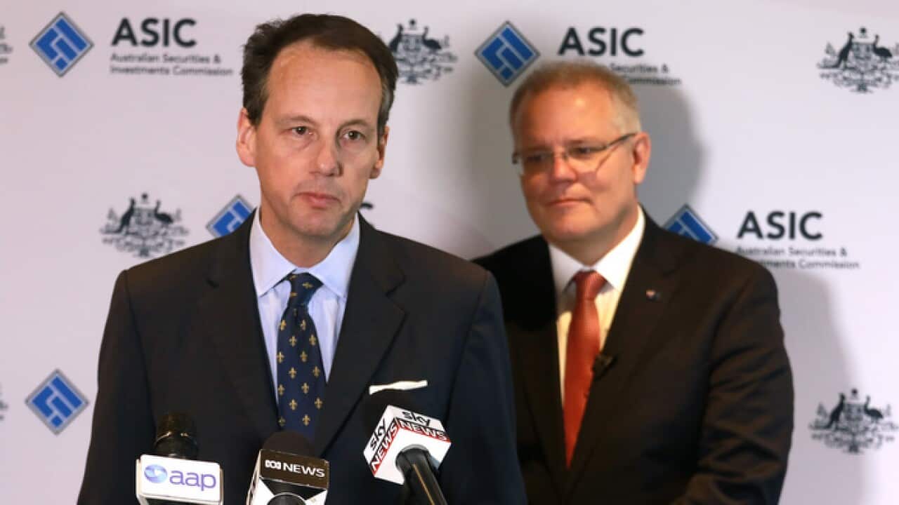 ASIC boss James Shipton (left) and Treasurer Scott Morrison