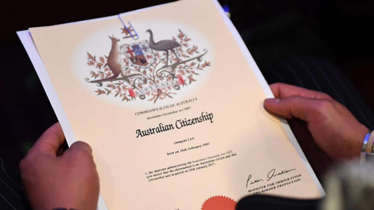 An Australian citizenship