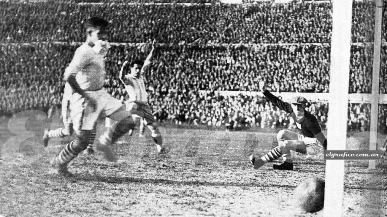 Il goal di Guillermo Stabile dell'Argentina contro gli Stati Uniti.