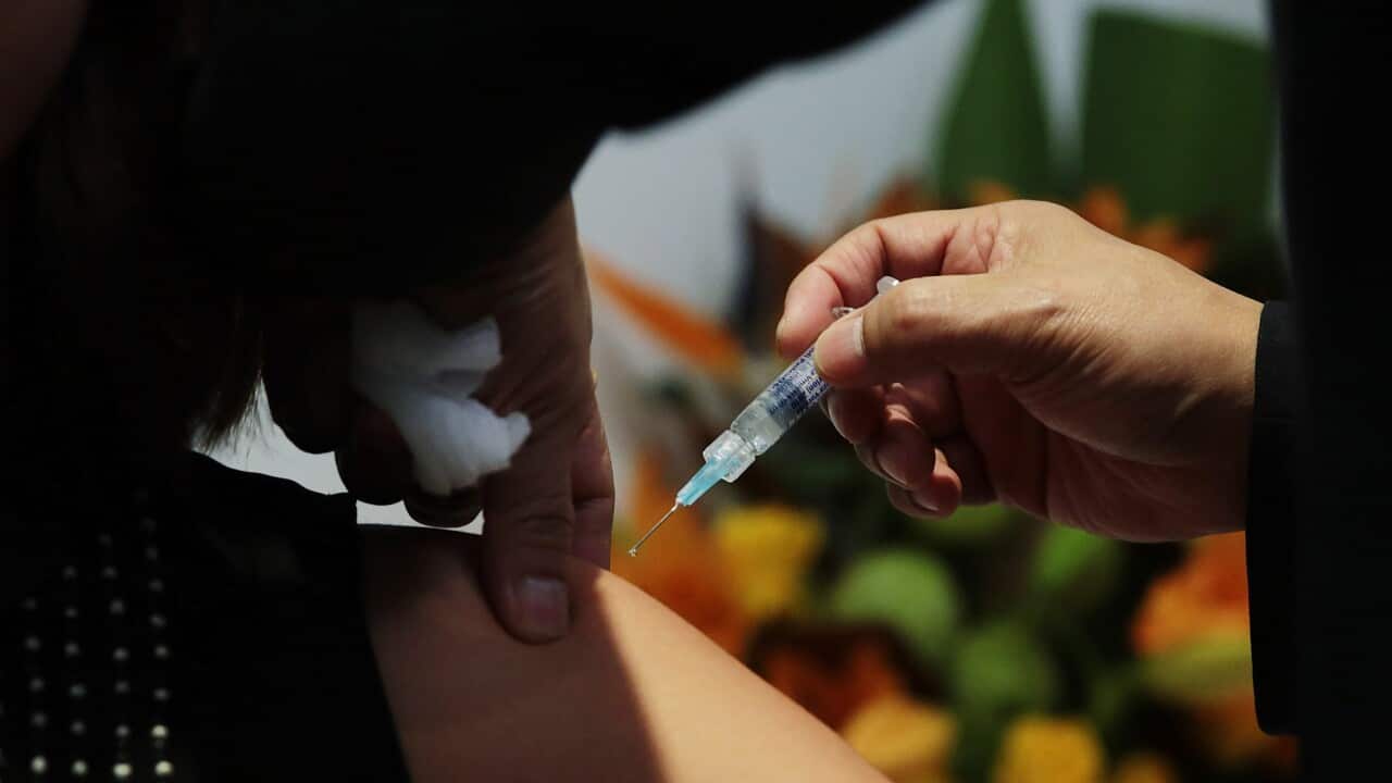 Person getting vaccinated