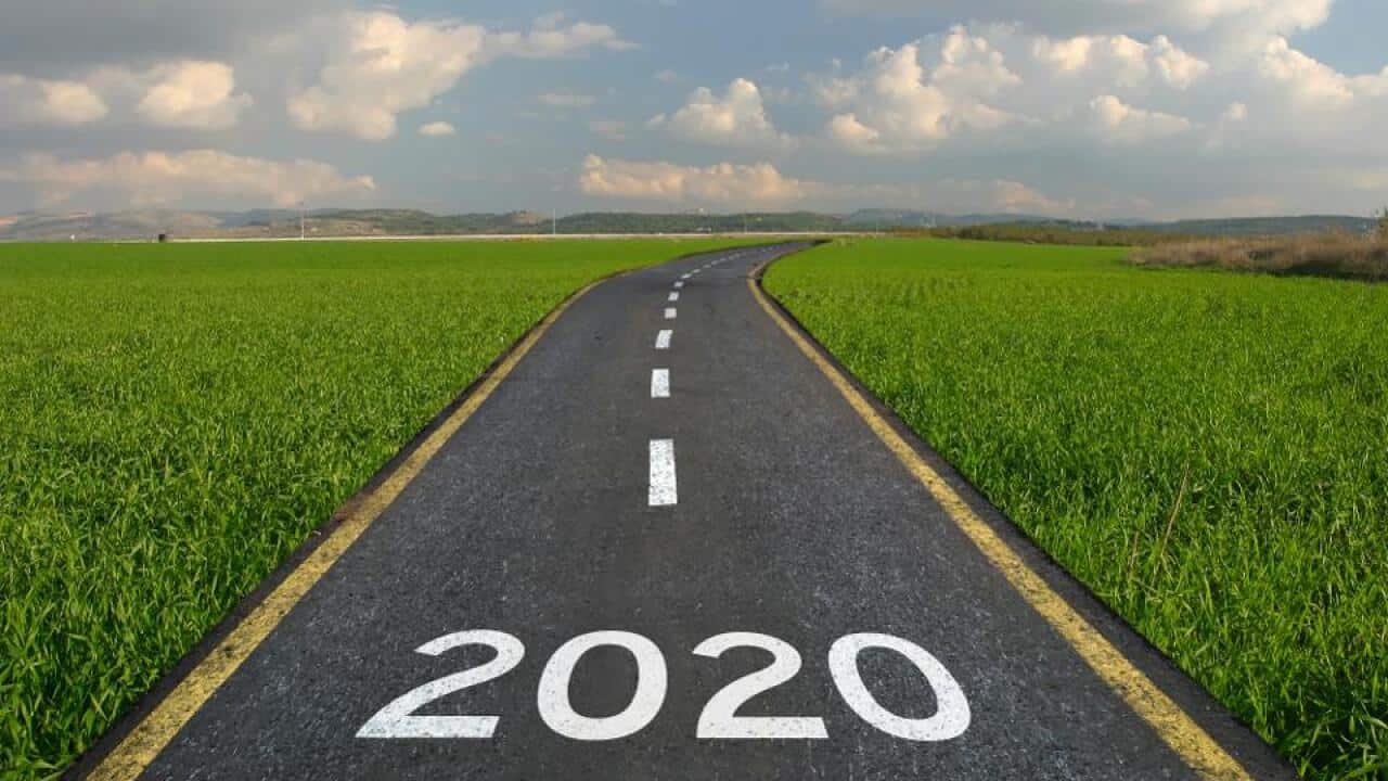 New year 2020 road start