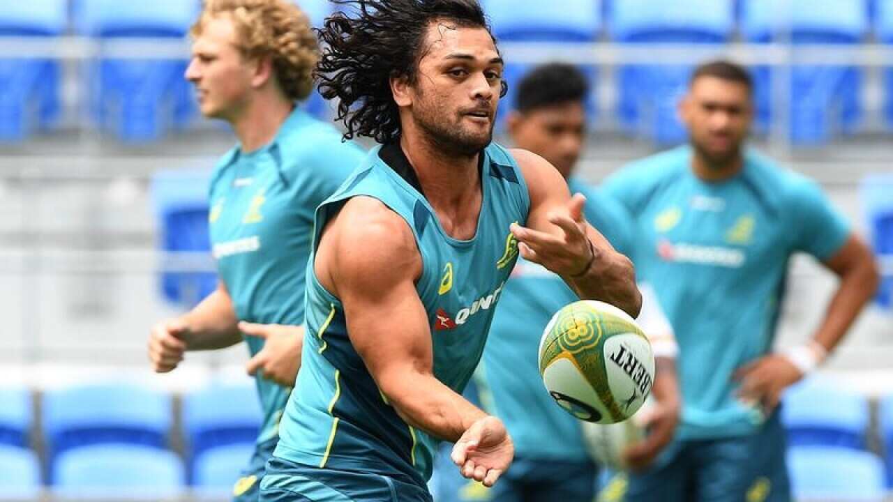 A file image of Wallabies player Karmichael Hunt