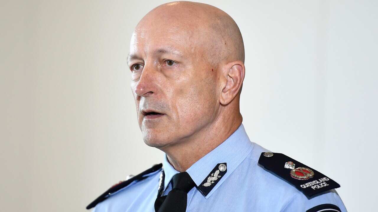 Queensland Police Deputy Commissioner Steve Gollschewski addresses the media earlier this year.