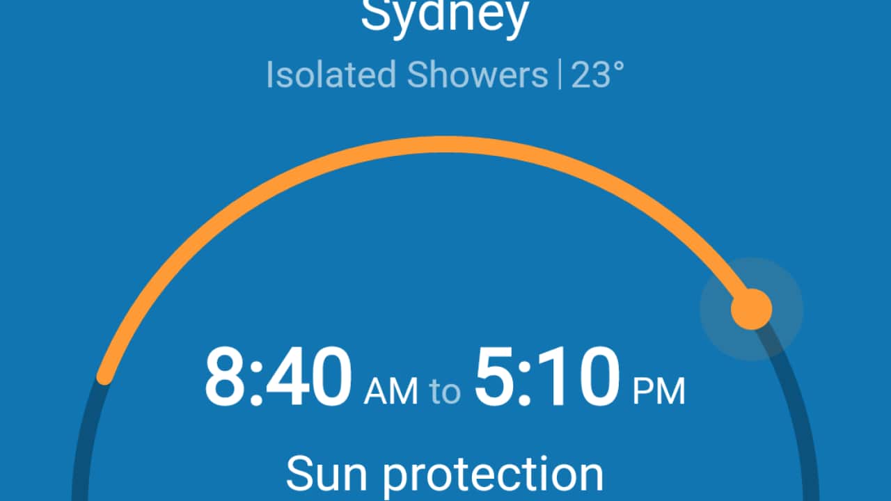 The SunSmart Global UV app provides five-day UV and weather forecasts at searchable locations.