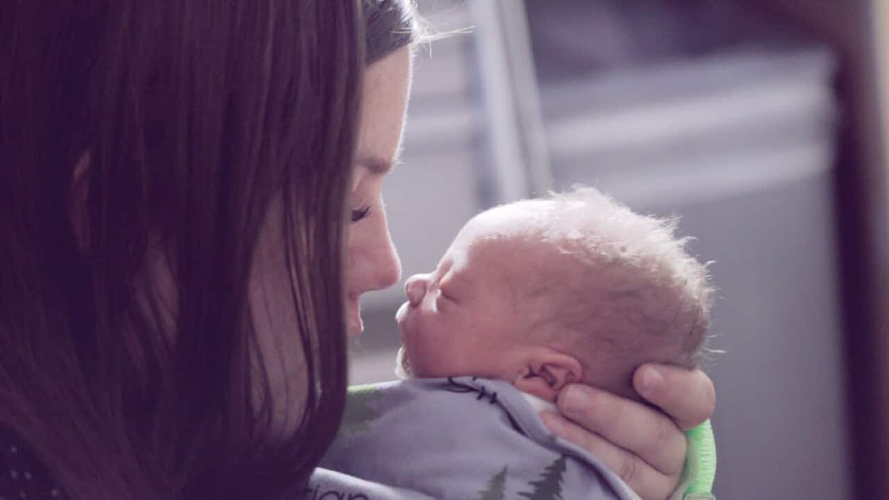 Mother with a newborn