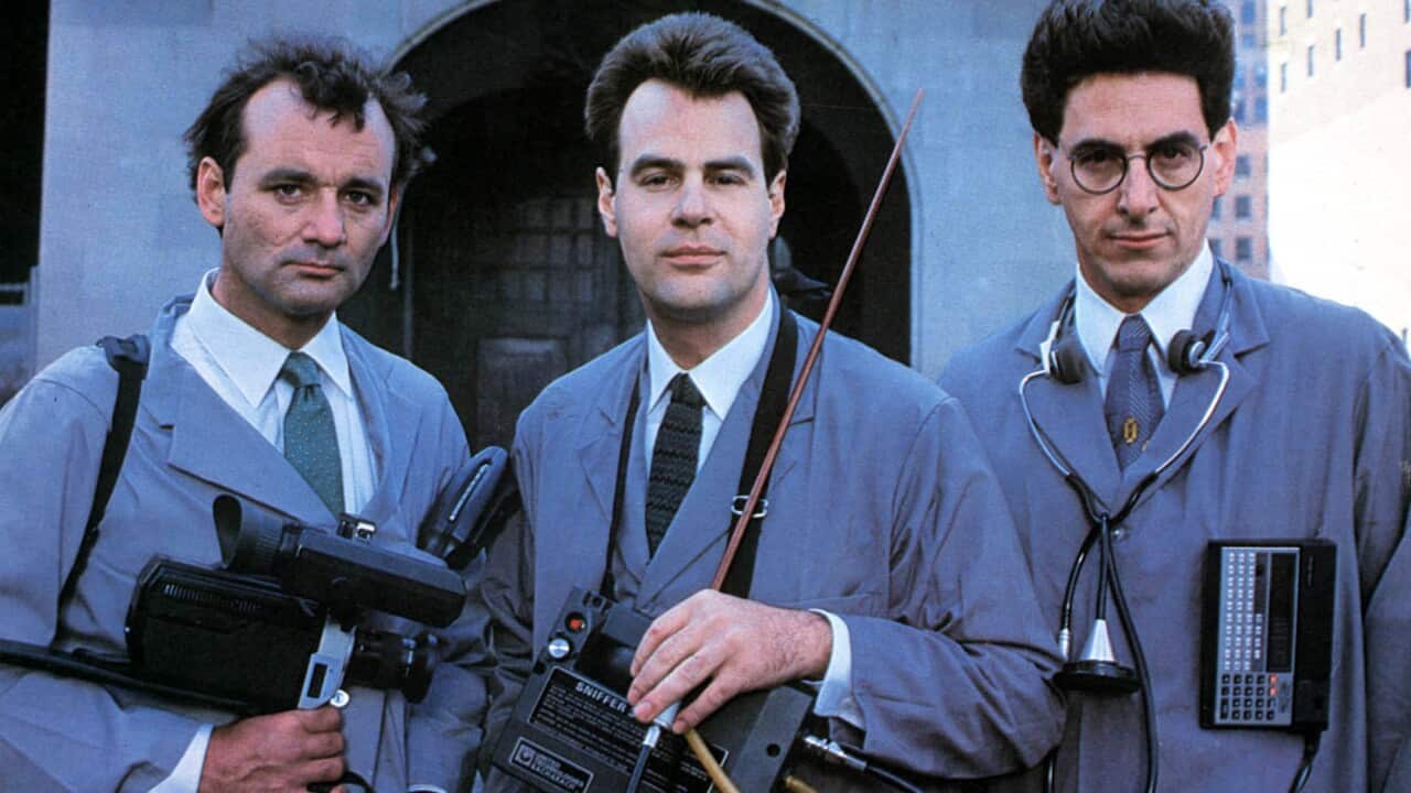 GHOSTBUSTERS (US1984) L-R, BILL MURRAY, DAN ACKROYD, HAROLD RAMIS (AAP)