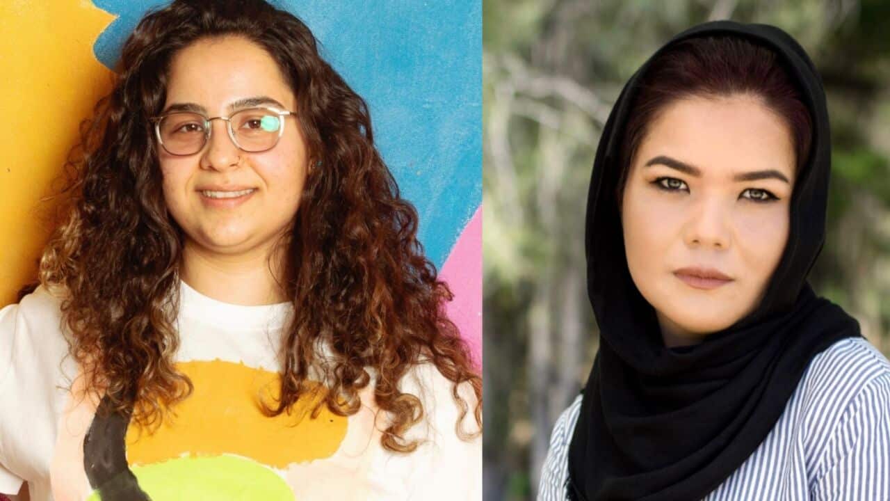 Helen Guliana (L) and Muhadissa Haidari (R)