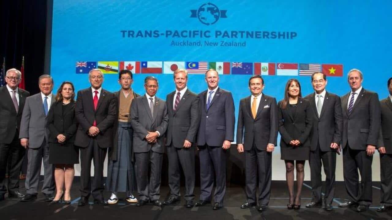 Group photo after signing of TPP in Auckland, Feb 2016