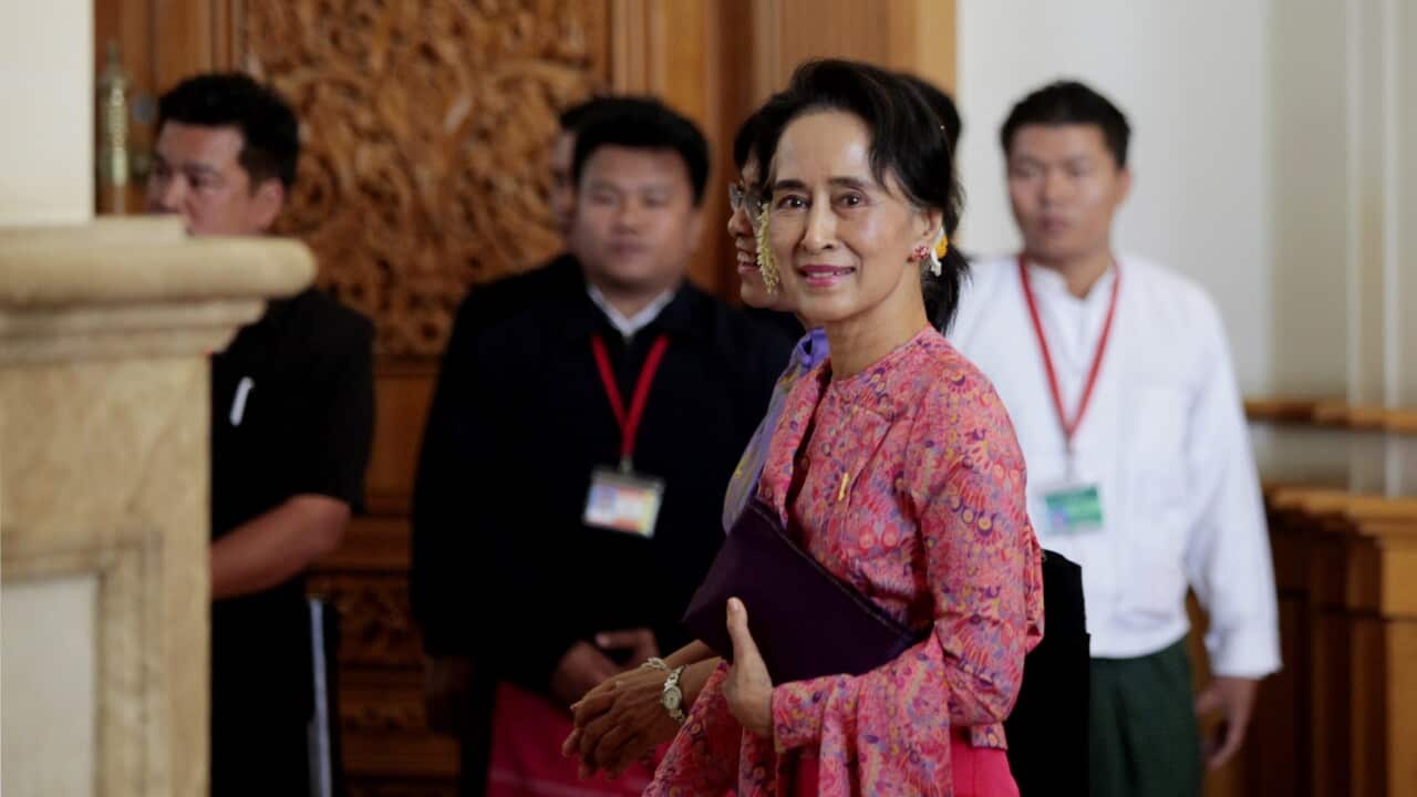 Myanmar opposition leader Aung San Suu Kyi,