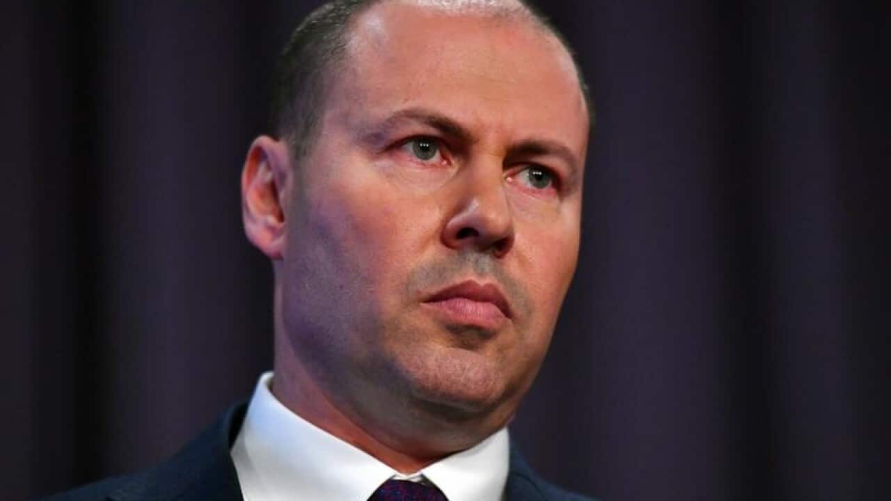 Treasurer Josh Frydenberg at a press conference (file image)