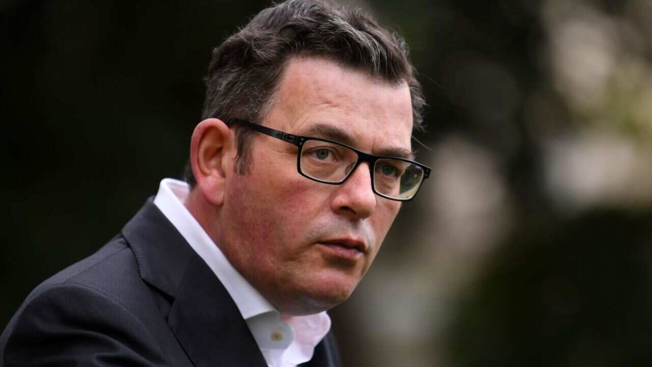 Victorian Premier Daniel Andrews speaks to the media during a press conference in Melbourne