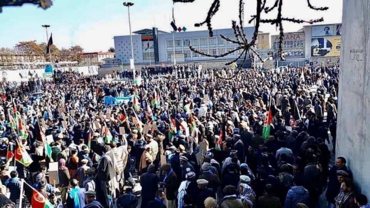 Demonstration by supporters of presidential candidate Abdullah Abdullah