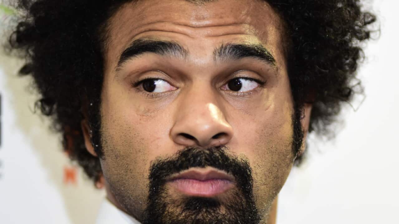David Haye during a press conference