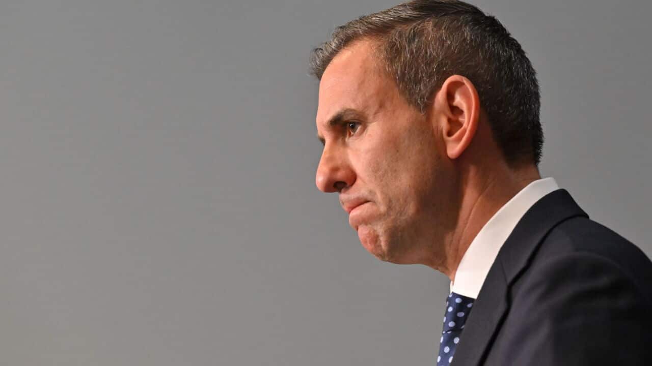 Treasurer Jim Chalmers at a press conference at Parliament House in Canberra (AAP Image-Mick Tsikas) .jpg