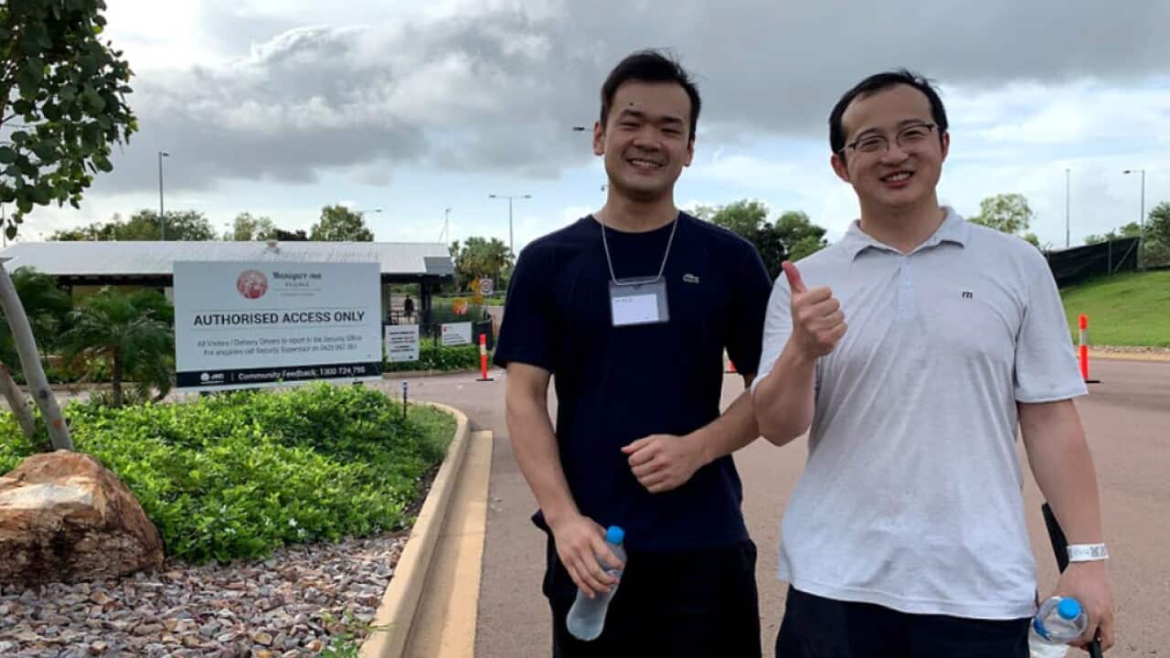 Brian Leong and Zilong Long on Sunday.