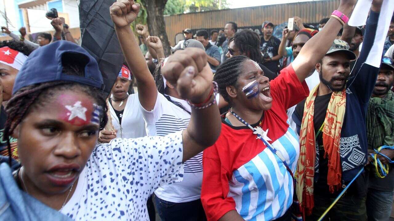 A West Papua protest in Indonesia last year.