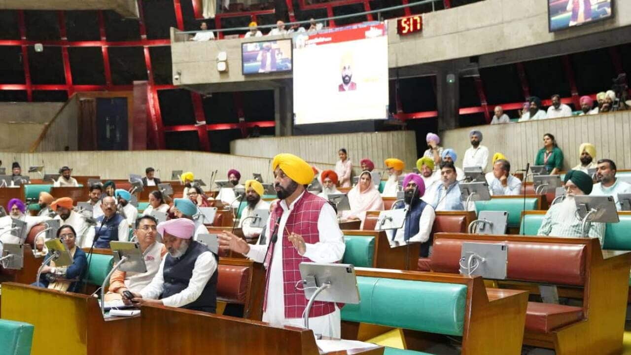 CM Bhagwant Mann in Punjab Assembly