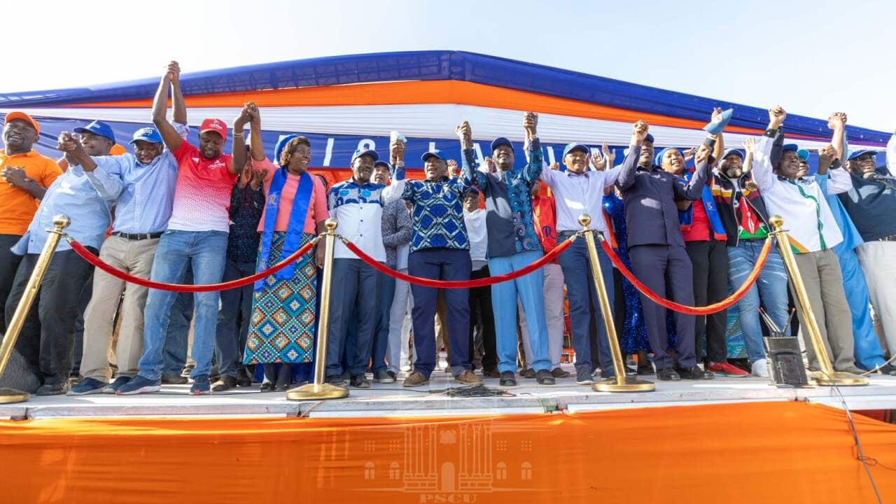 Vinara wa vyama vya mseto wa Azimio la Umoja kwenye kampeni