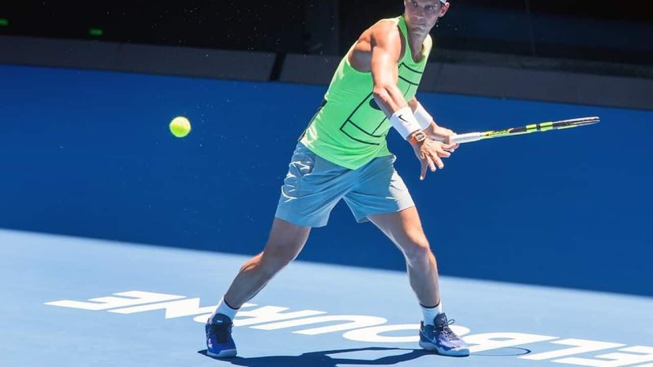 Spanish world No.1 tennis player Rafael Nadal