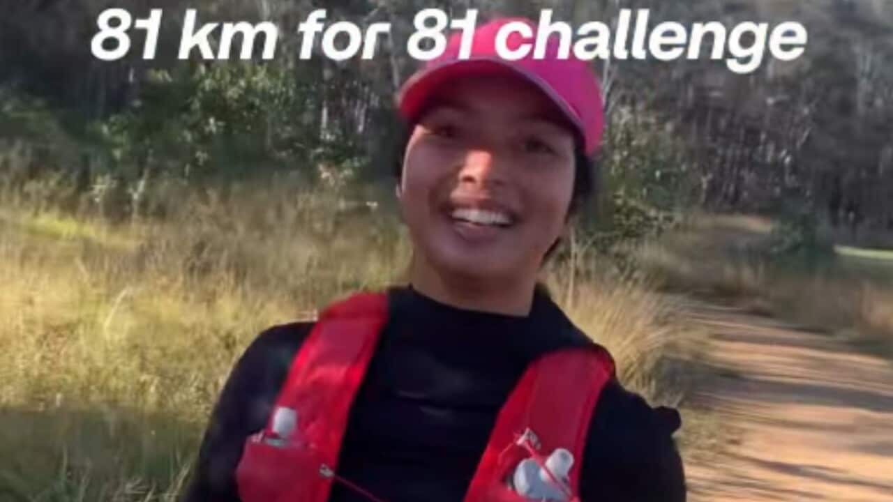 Dr Myint Mo Oo taking part in 81km for 81