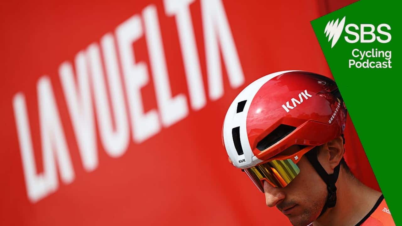 RUEDA, SPAIN - SEPTEMBER 12: Victor Langellotti of Monaco and Team INEOS Grenadiers prior to the La Vuelta - 80th Tour of Spain 2025, Stage 19 a 161.9km stage from Rueda to Guijuelo/ #UCIWT / on September 12, 2025 in Rueda, Spain. (Photo by Dario Belingheri/Getty Images)