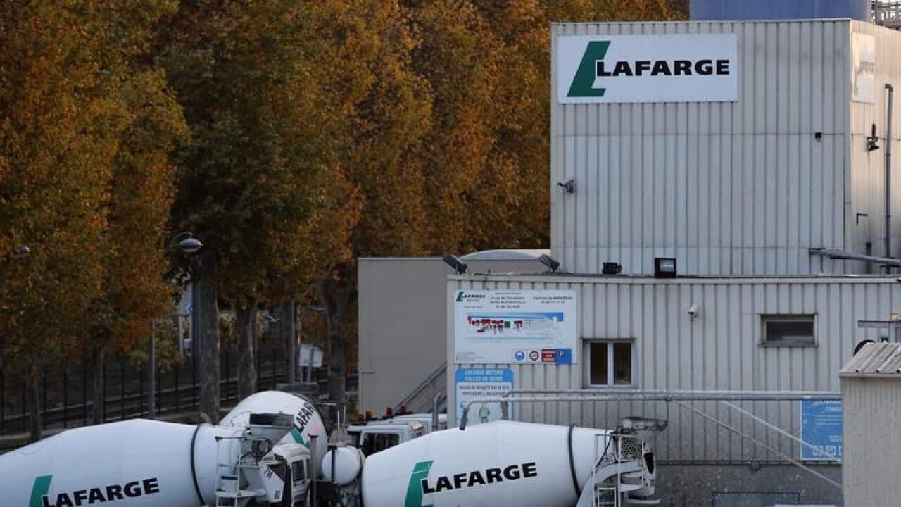 A site of cement maker Lafarge in Paris