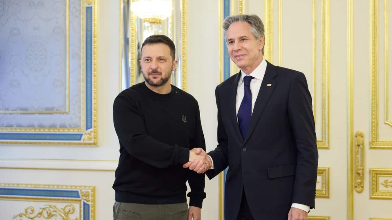 Ukraine's President Zelensky meets US State Secretary Blinken in Kyiv