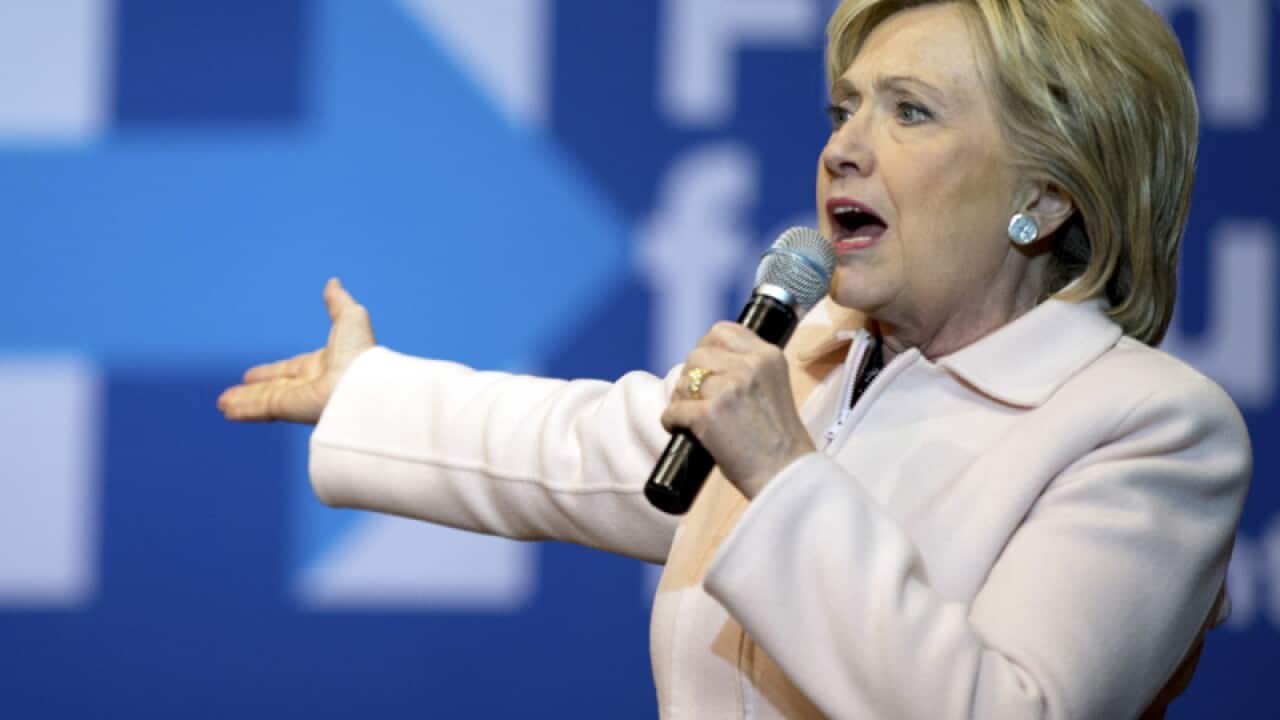 Democratic candidate Hillary Clinton