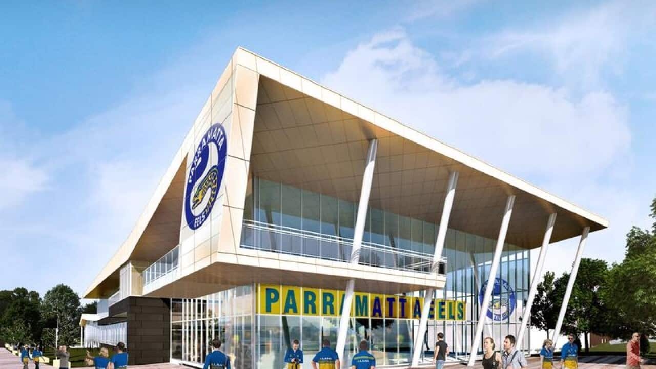 The planned $40 million Parramatta Eels headquarters.