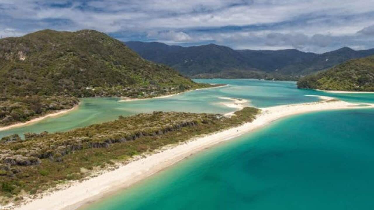 This pristine NZ beach has been up for sale.