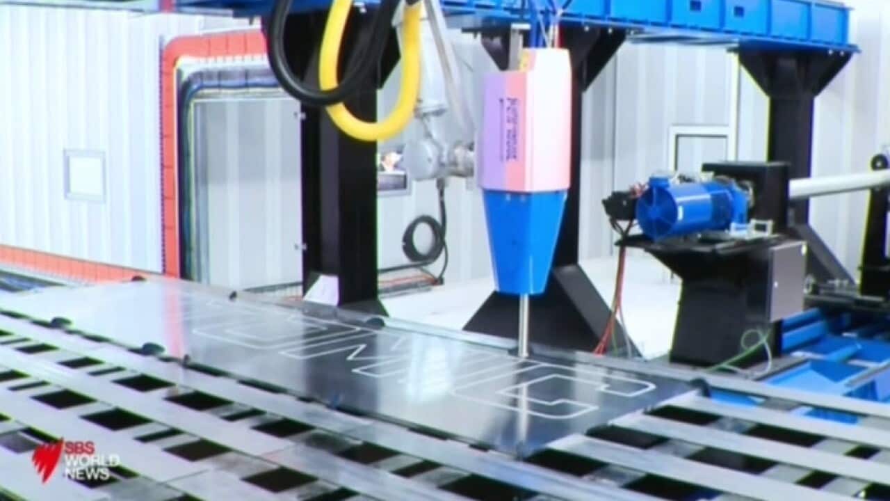 A photo of the world's largest 3D printer. 