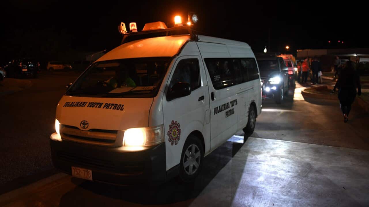 Prime Minister Malcolm Turnbull joins a Julalikari Youth Night Patrol operation at Tennant Creek