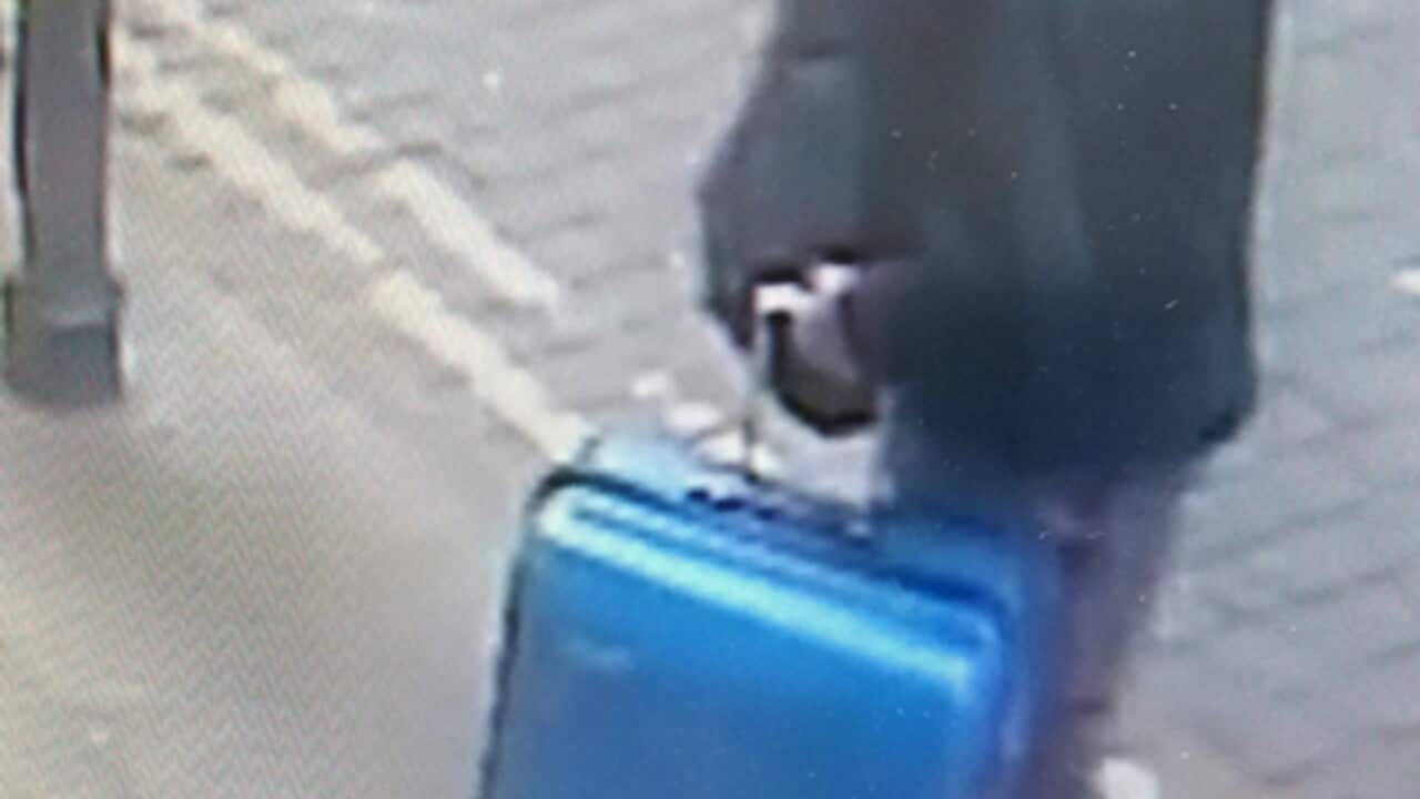This is a handout photo taken on Monday, May 22, 2017 from CCTV of Salman Abedi in an unknown location of the city centre in Manchester