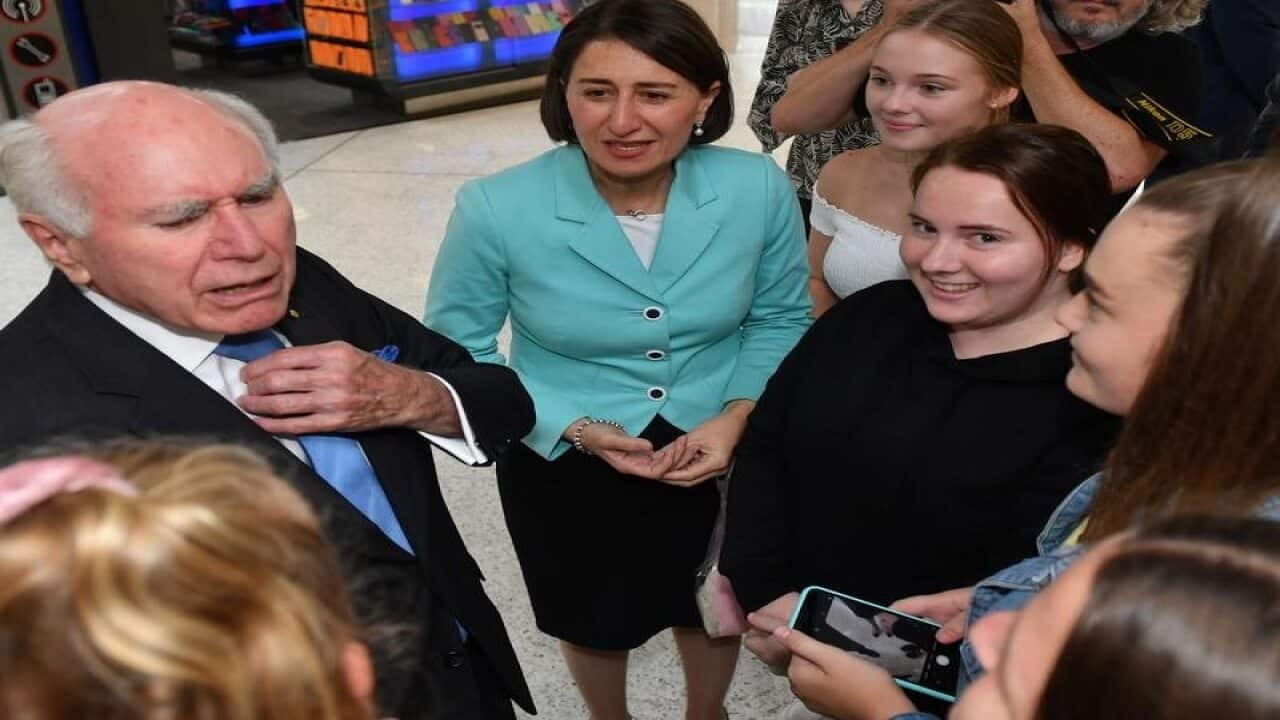 NSW Premier Gladys Berejiklian, former prime minister John Howard