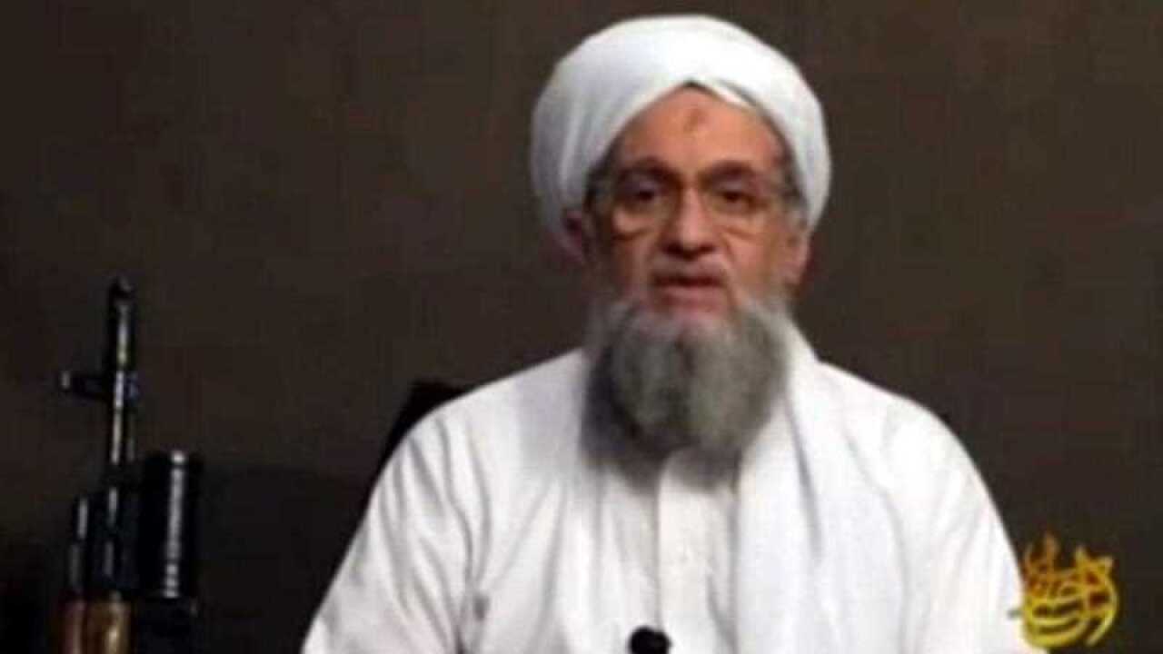 A file image from 2011 of al-Qaeda leader and Egyptian-born doctor Ayman al-Zawahiri in an appearance on social media.