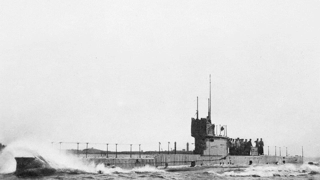 The Australian submarine AE1 in 1914.