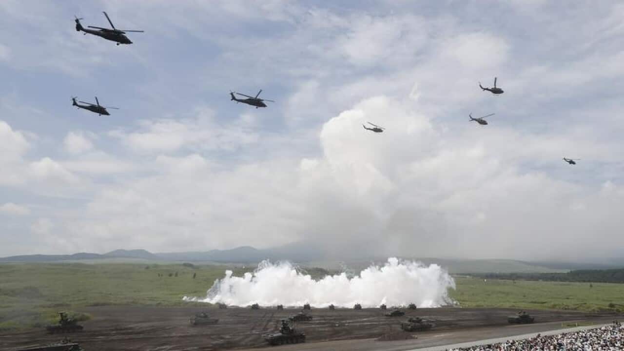 Japanese military drills