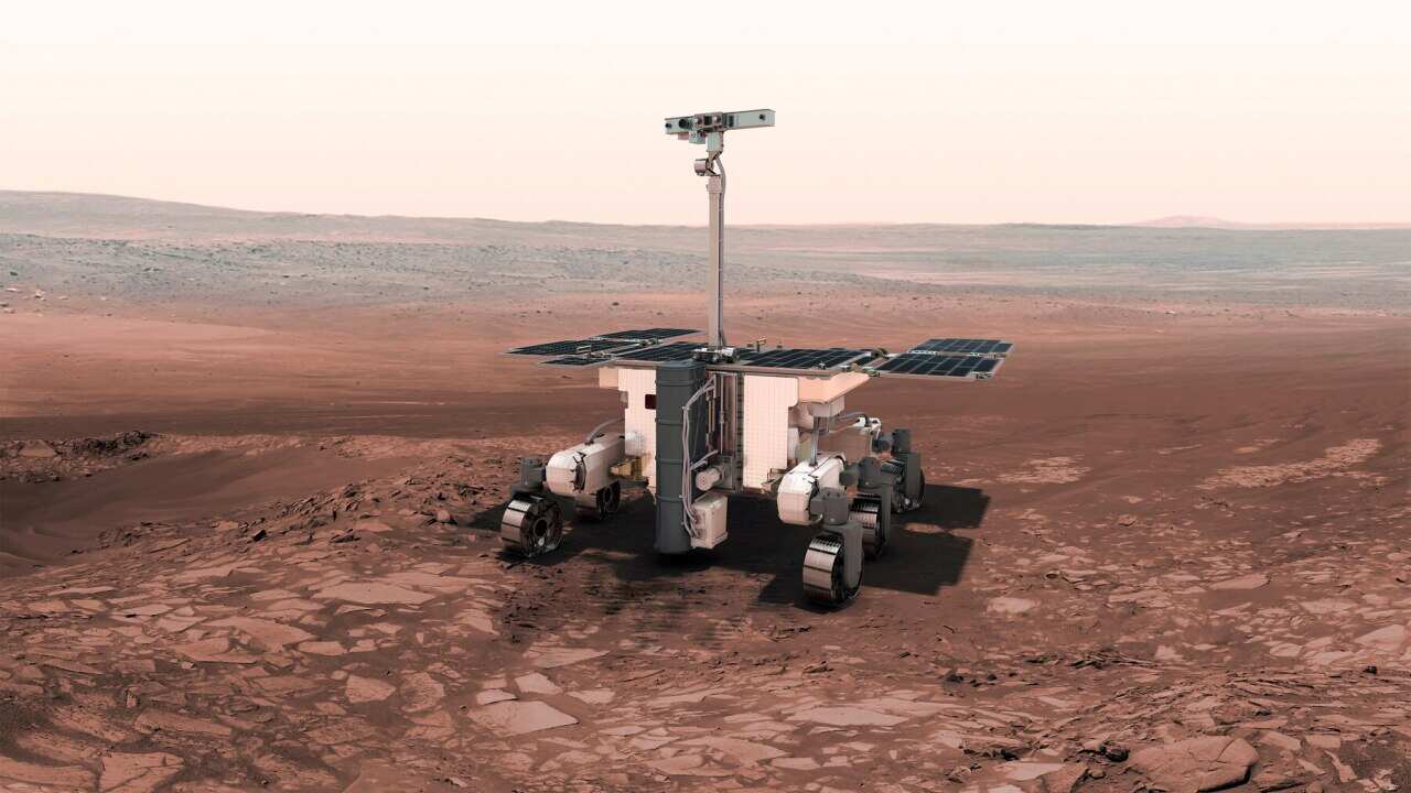 The European-Russian ExoMars rover which will drill into the Martian surface