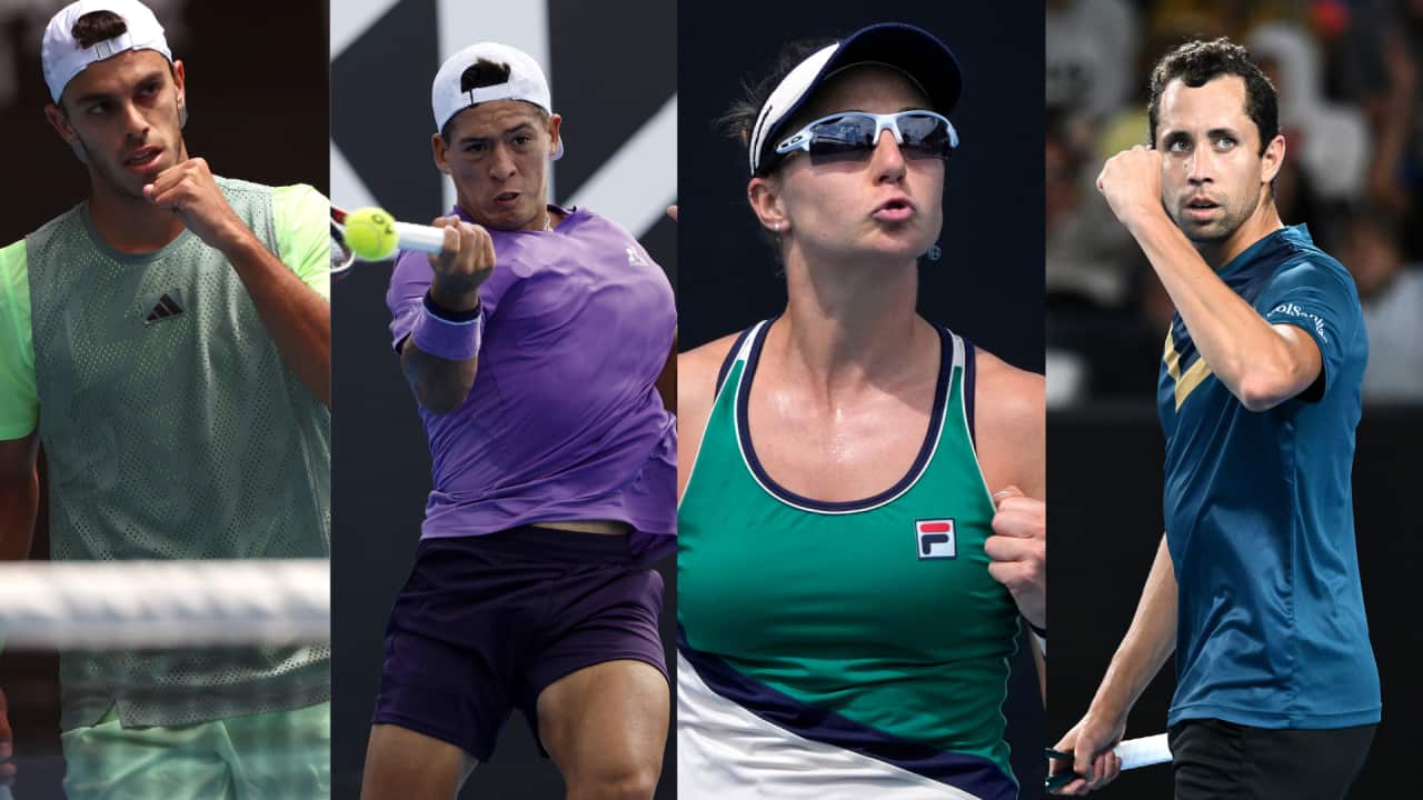 Francisco Cerúndolo, Sebastián Báez and Daniel Galán