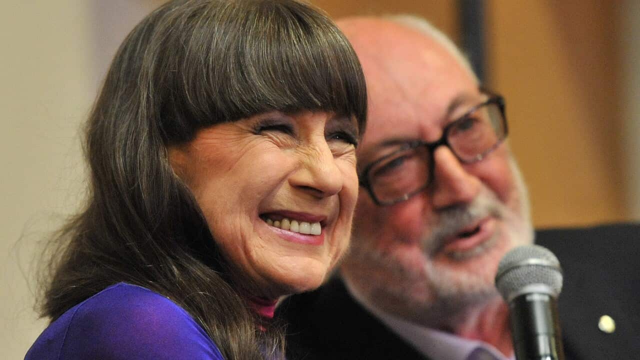 The late Judith Durham and Athol Guy (AAP).jpg