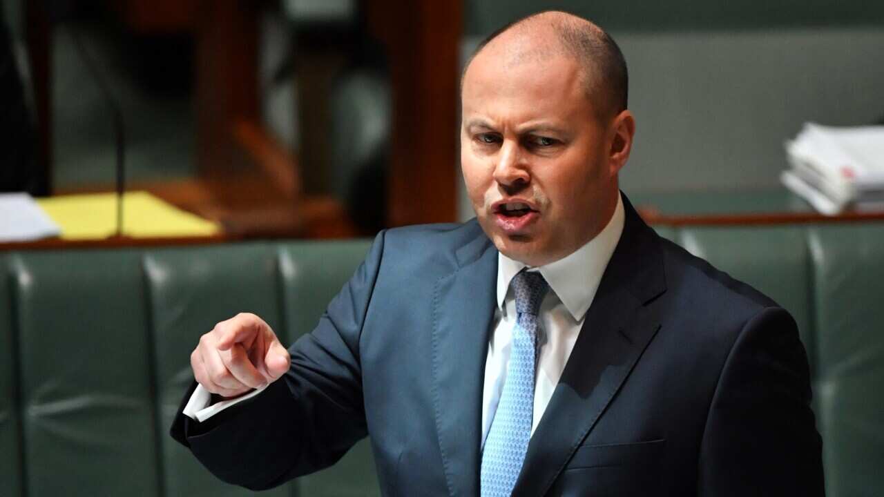 Treasurer Josh Frydenberg during Question Time in the House of Representatives at Parliament House in Canberra, Wednesday, December 2, 2020. (AAP Image/Mick Tsikas) NO ARCHIVING