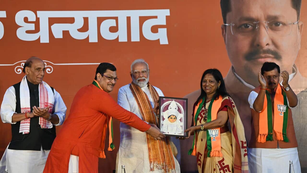 India: Prime Minister Narendra Modi Attends Victory Celebrations For West Bengal Assam And Puducherry Assembly Elections At BJP Headquarters