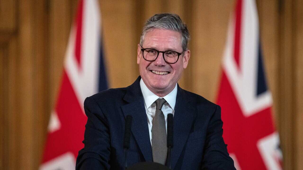 Britain's Prime Minister Keir Starmer holds news conference following first cabinet meeting