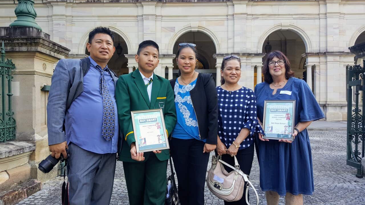 Custodio family at Brisbane Parliament house