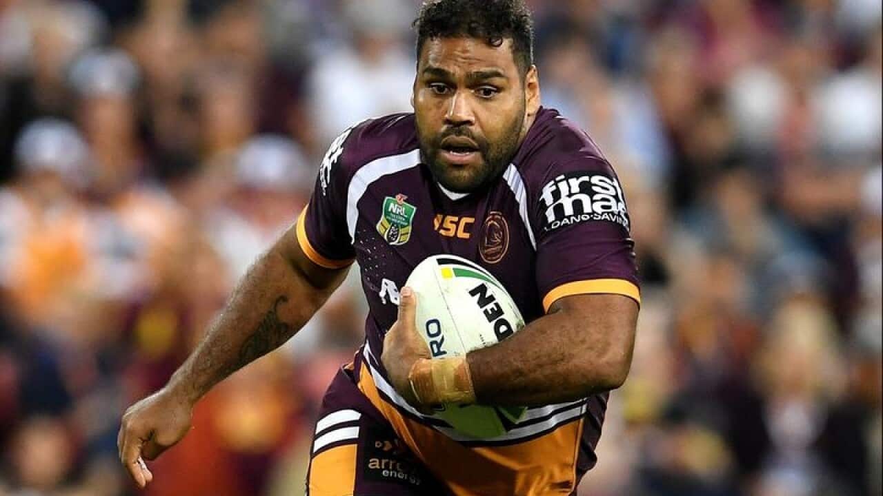 Sam Thaiday of the Broncos in action